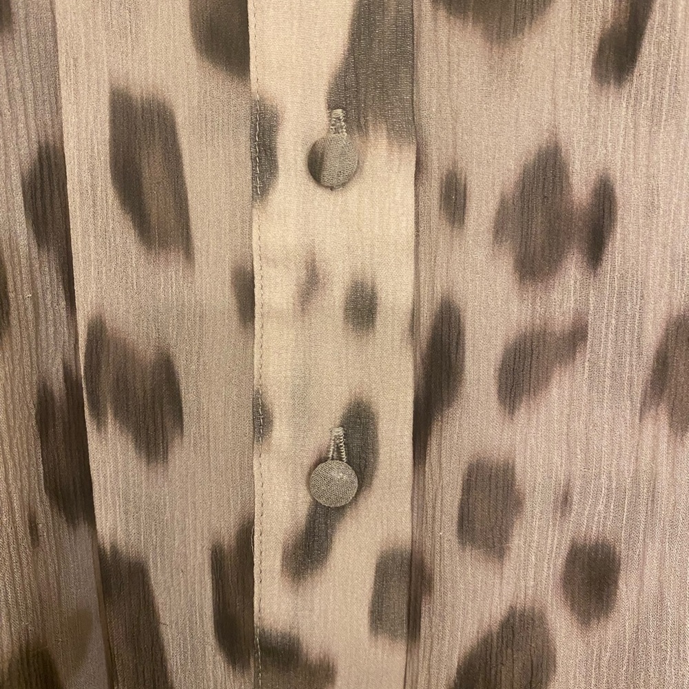 Anine Bing Taupe and Dark Brown Leopard Silk Blouse - Picture 5 of 6